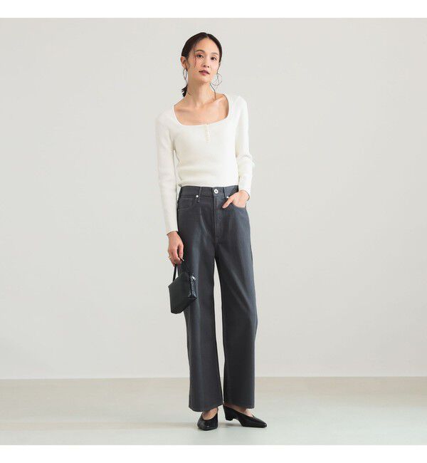 Demi-Luxe BEAMS 「16ゲージ コットン ヘンリーネック プルオーバー」|ニット・セーター|
