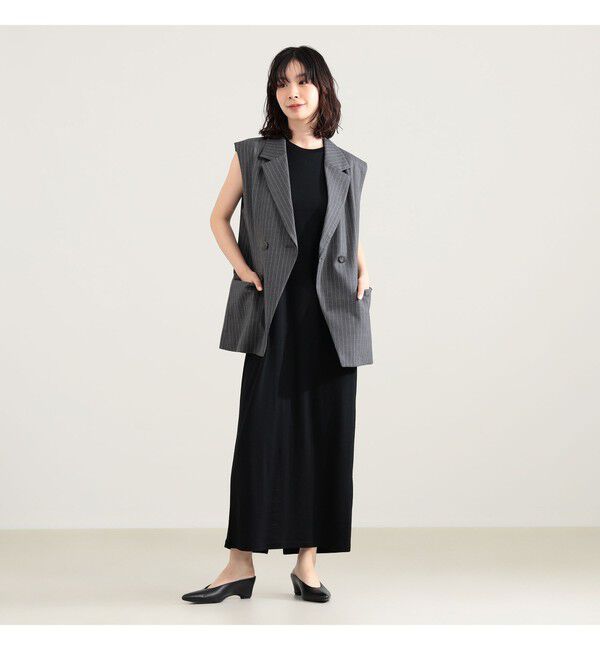 Demi-Luxe BEAMS 「エディター東原妙子 &times; Demi-Luxe BEAMS / ウォッシャブルウール ジレ」|ダウン|
