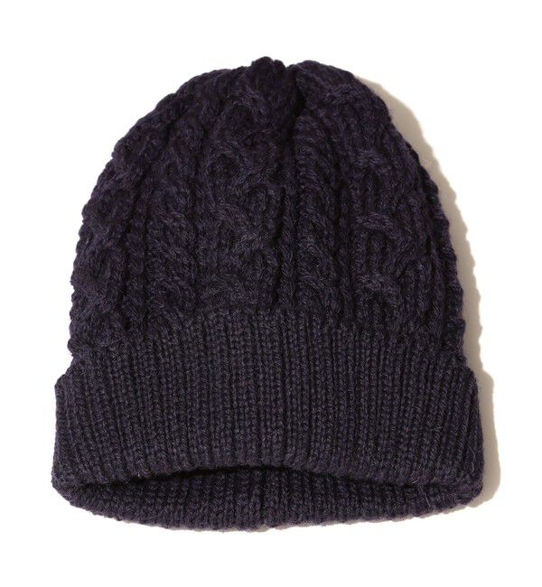BEAMS PLUS「Cable Watch Cap」|ニット帽|NAVY