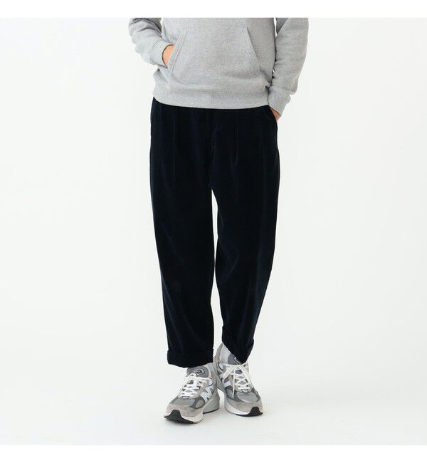 BEAMS PLUS「2 Pleats Tapered Corduroy」|その他|NAVY