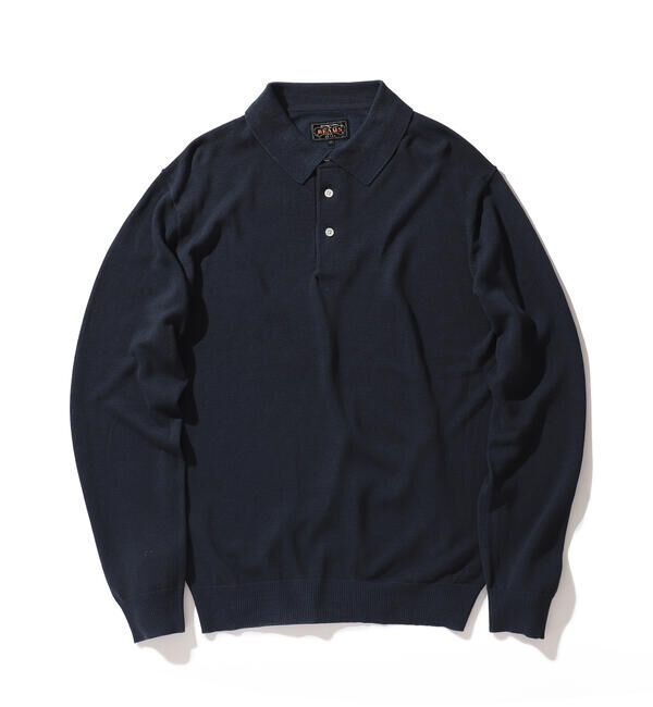 BEAMS「BEAMS PLUS / 12ゲージ ニット ポロシャツ」|ポロシャツ|NAVY
