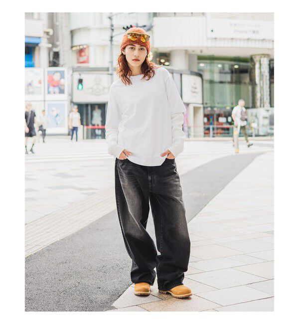BEAMS「ワイドストレート デニムパンツ」|デニム|
