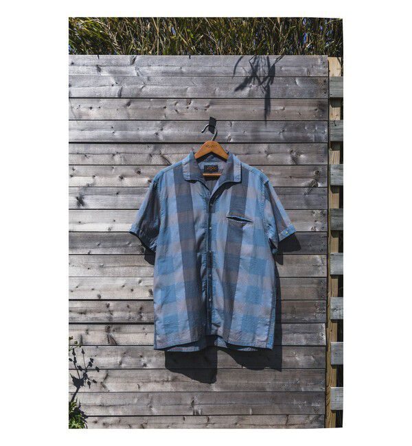 BEAMS PLUS「Italian Collar Indigo Panama Weave Plaid」|シャツ・ブラウス|