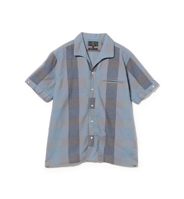 BEAMS PLUS「Italian Collar Indigo Panama Weave Plaid」|シャツ・ブラウス|