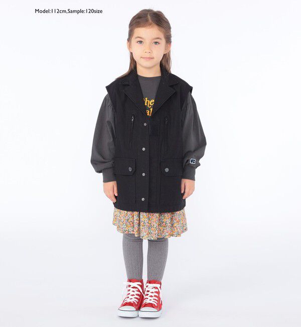 SHIPS KIDS「【SHIPS KIDS別注】GOLDENMILLS:100～140cm / ミリタリー ベスト」|ダウンベスト・ベスト|