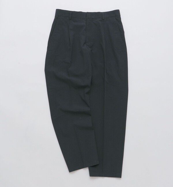 SHIPS「SHIPS: <セットアップ対応> コットンウール タイプライター パンツ」|チノ|ブラック