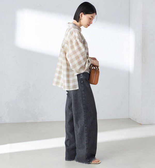 SHIPS for women「〈手洗い可能〉シアー チェック ロング スリーブ シャツ」|シャツ・ブラウス|