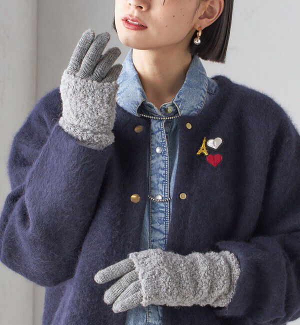 SHIPS for women「3WAY ブークレ グローブ」|手袋|