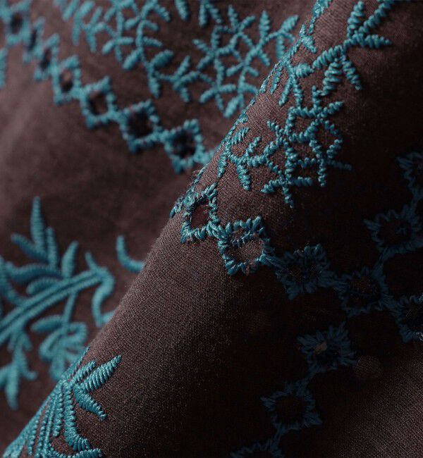 SHIPS any「《追加予約》SHIPS any:〈手洗い可能〉エンブロイダリー レース シアー フレンチスリーブ シャツ」|シャツ・ブラウス|