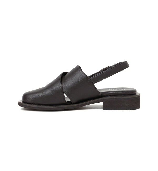 SHIPS any「【SHIPS any別注】ALL BLACK:  バック ストラップ サンダル」|サンダル|
