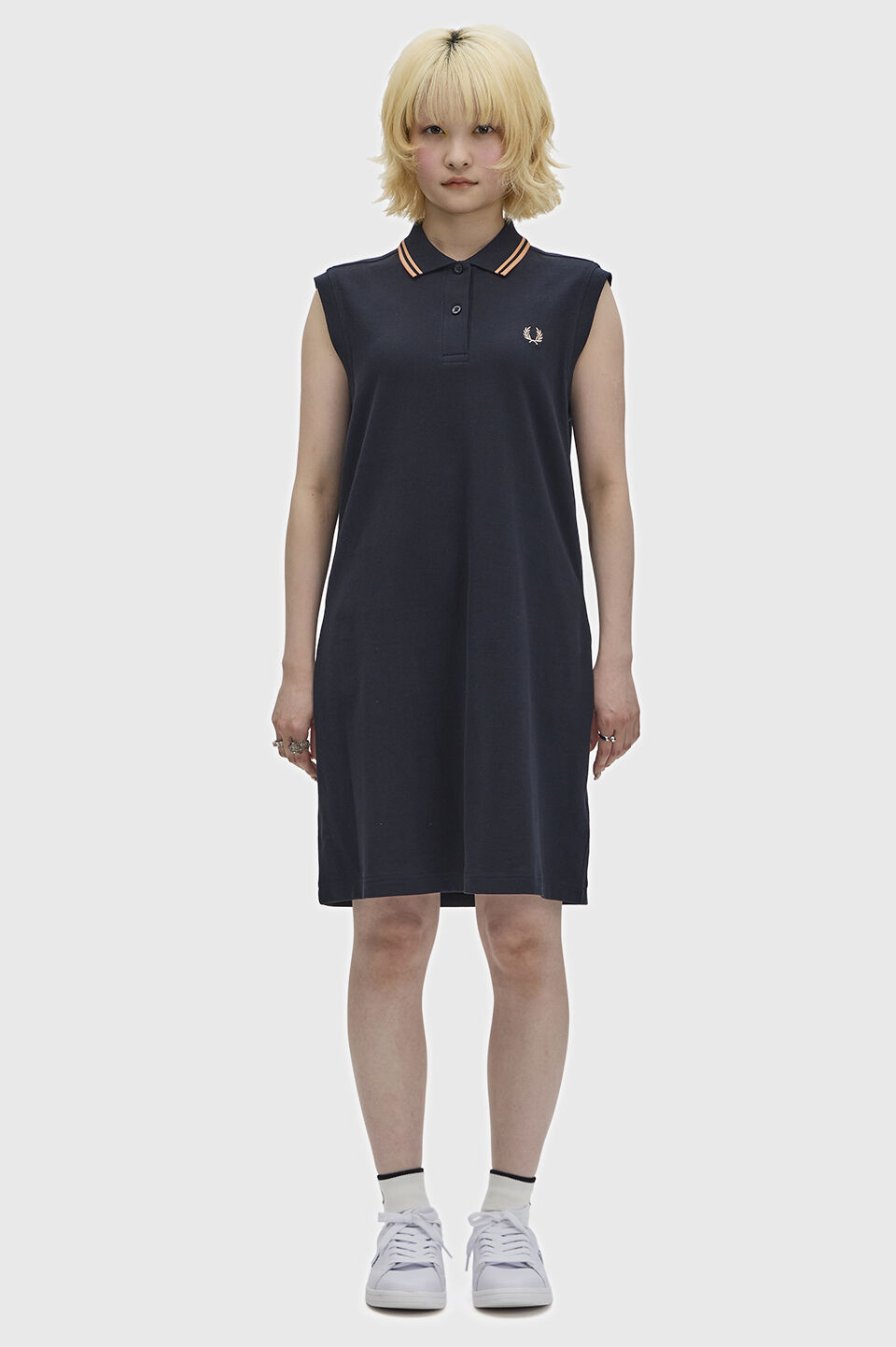 FRED PERRY 「The Sleeveless Fred Perry Shirt Dress／フレッドペリーノースリーブポロシャツワンピース」|ワンピース|
