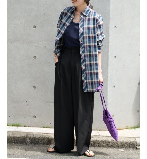 OUTDOOR PRODUCTS Usual Things「マドラスチェックプレーンシャツ」|シャツ・ブラウス|