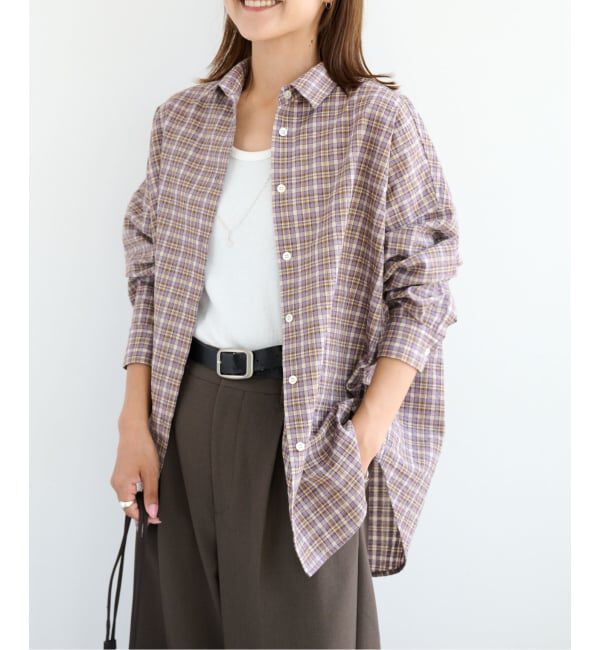 OUTDOOR PRODUCTS Usual Things「チェックシャツ」|シャツ・ブラウス|パープル