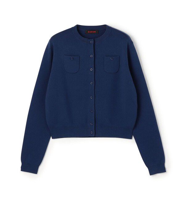 CABaN「コットンカシミヤ クルーネックカーディガン」|カーディガン|67 ダークブルー