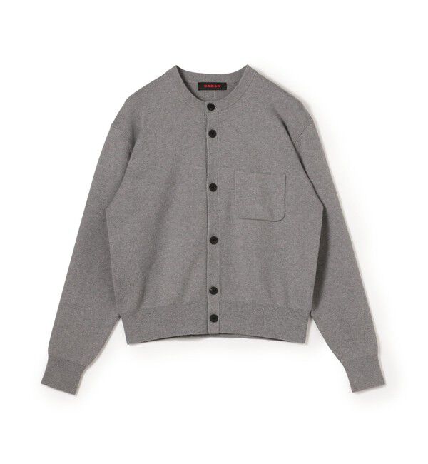 CABaN「CABaN コットンカシミヤ ポケットクルーネックカーディガン」|ニット・セーター|15 グレー