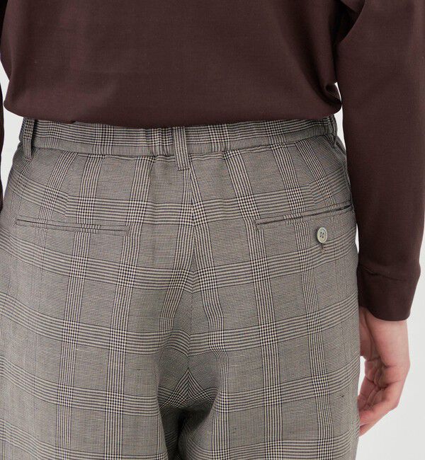 GALERIE VIE「リネンキュプラシルクコンパクト ツータックパンツ」|その他|