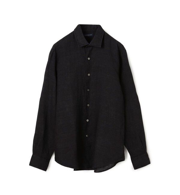TOMORROWLAND MENS「リネン セミワイドカラーロングスリーブシャツ SAHARA ALBINI」|シャツ・ブラウス|17 ブラック