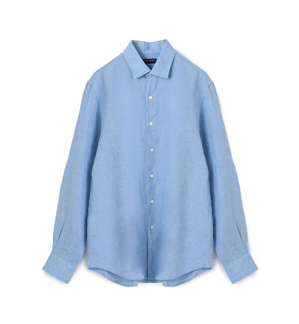 TOMORROWLAND MENS「リネン セミワイドカラーロングスリーブシャツ SAHARA ALBINI」|シャツ・ブラウス|63 ライトブルー