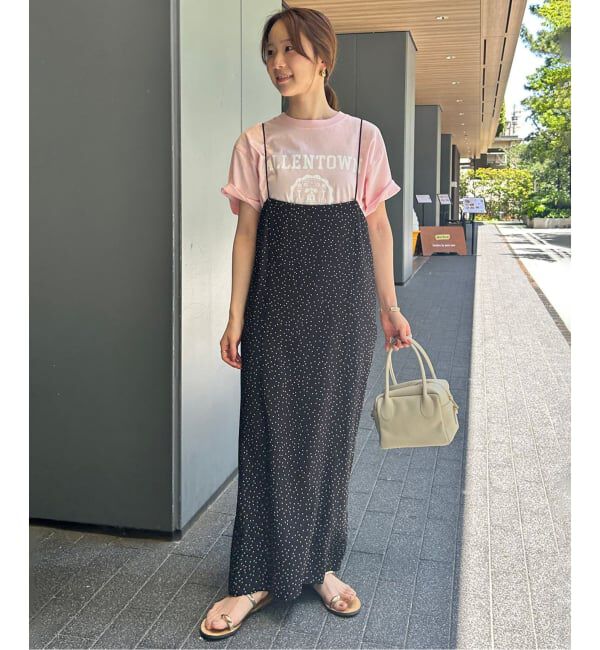 SLOBE IENA「《2枚セット/WEB限定/追加》アイラインキャミワンピース&times;ノースリーブTEEセット」|ワンピース|