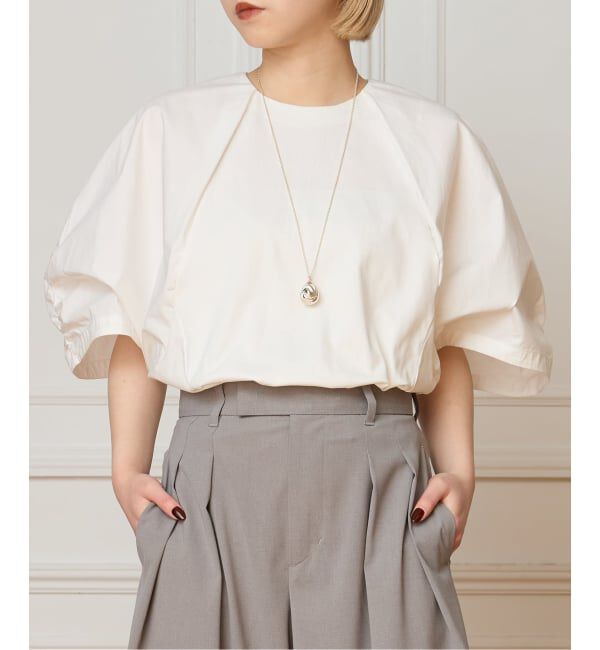 IENA LA BOUCLE「《追加予約》《洗濯機洗い可》タイプライターコンビプルオーバー」|Tシャツ・カットソー|