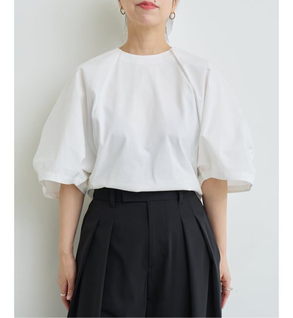 IENA LA BOUCLE「《追加予約》《洗濯機洗い可》タイプライターコンビプルオーバー」|Tシャツ・カットソー|