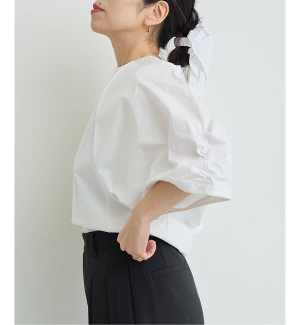IENA LA BOUCLE「《追加予約》《洗濯機洗い可》タイプライターコンビプルオーバー」|Tシャツ・カットソー|