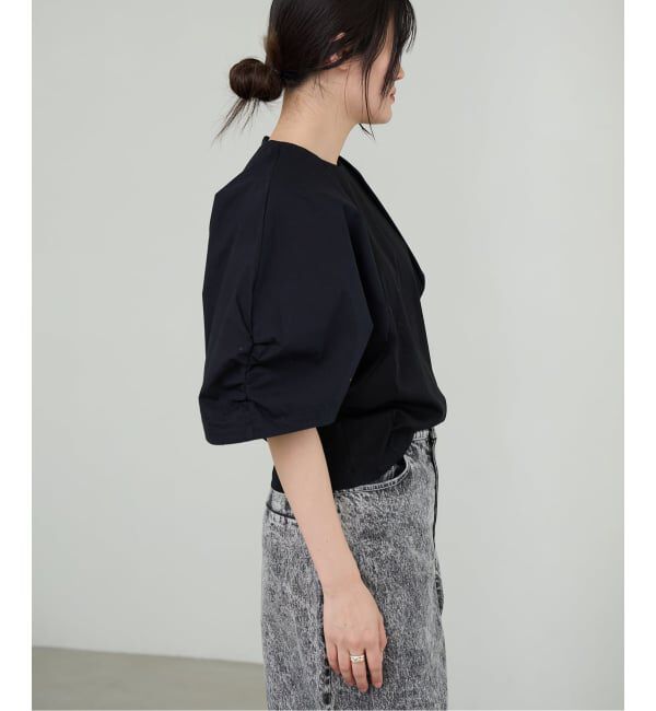 IENA LA BOUCLE「《追加予約》《洗濯機洗い可》タイプライターコンビプルオーバー」|Tシャツ・カットソー|