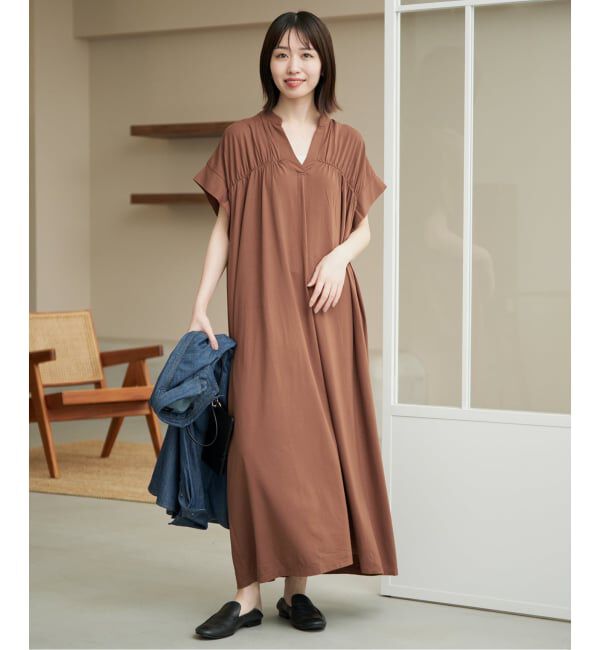 SLOBE IENA「《WEB・一部店舗限定カラーあり》スキッパーワンピース」|ワンピース|