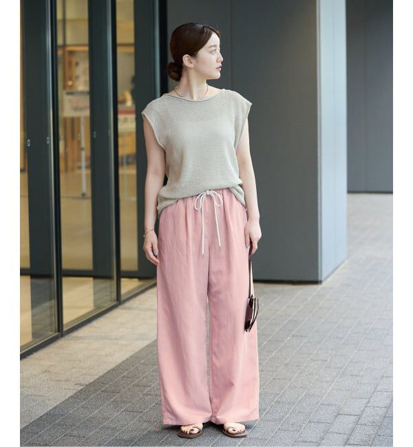 IENA「《追加2/新色あり》ウオッシャブルリネン混イージーパンツ」|その他|