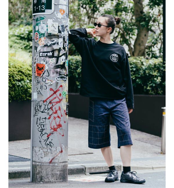 Paris Saint-Germain「【Poggy &times; Paris Saint-Germain】DEAR PSG PRINTED BAGGY SHORTS」|デニム|