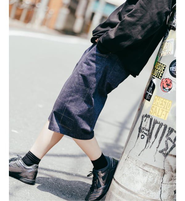 Paris Saint-Germain「【Poggy &times; Paris Saint-Germain】DEAR PSG PRINTED BAGGY SHORTS」|デニム|