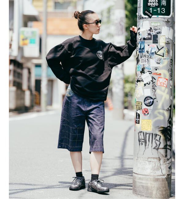 Paris Saint-Germain「【Poggy &times; Paris Saint-Germain】DEAR PSG PRINTED BAGGY SHORTS」|デニム|