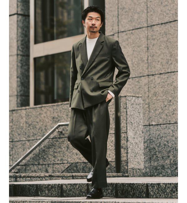 417 EDIFICE「TWツイル 2タックパンツ "セットアップ着用可能"」|スラックス|