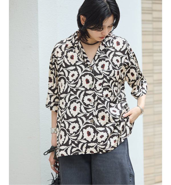 JOURNAL STANDARD「Multi Satin Pt Piping シャツ」|シャツ・ブラウス|ブラック