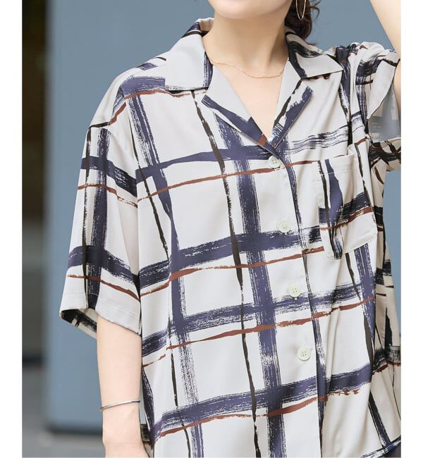 JOURNAL STANDARD「Multi Satin Pt Piping シャツ」|シャツ・ブラウス|ブルー A