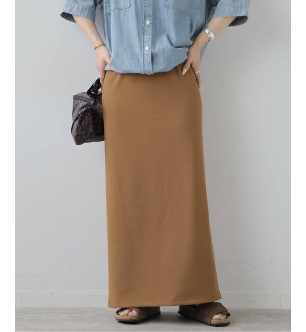 JOURNAL STANDARD relume「ダブルフェイスIラインスカート」|スカート|ブラウン