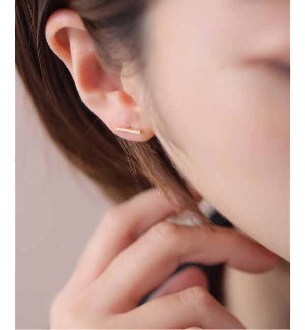 Lilas by Spick&Span「トゥインクルチェーンバーピアス K10(両耳)」|ピアス|