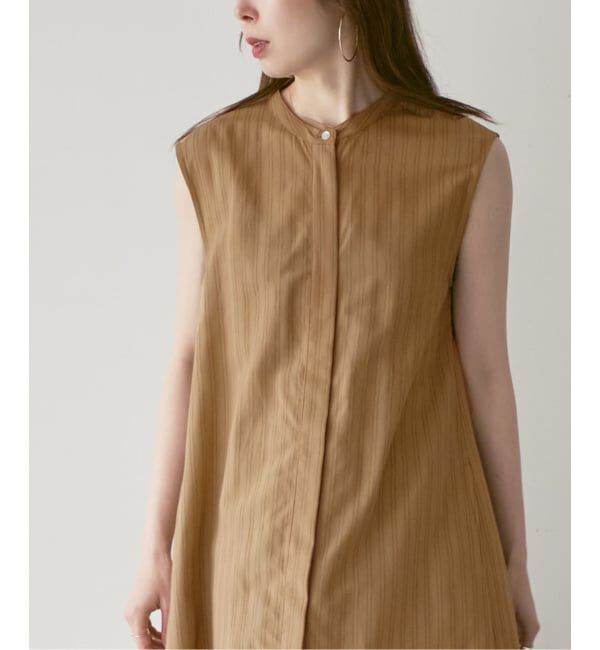 NOBLE「【洗える】normment/ノーメント STRIPE STITCH N/S DRESS」|ワンピース|