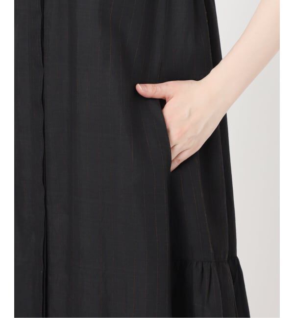 NOBLE「【洗える】normment/ノーメント STRIPE STITCH N/S DRESS」|ワンピース|