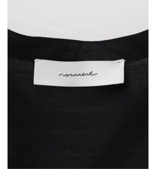 NOBLE「【洗える】normment/ノーメント STRIPE STITCH N/S DRESS」|ワンピース|