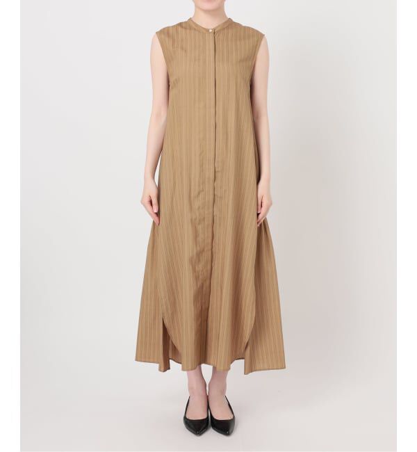 NOBLE「【洗える】normment/ノーメント STRIPE STITCH N/S DRESS」|ワンピース|