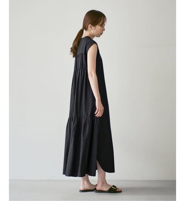 NOBLE「【洗える】normment/ノーメント STRIPE STITCH N/S DRESS」|ワンピース|