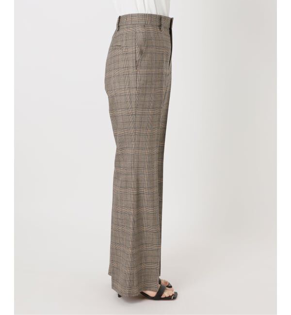 Spick and Span「《セットアップ可 / 予約》ウールブレンドグレンチェックパンツ」|スラックス|