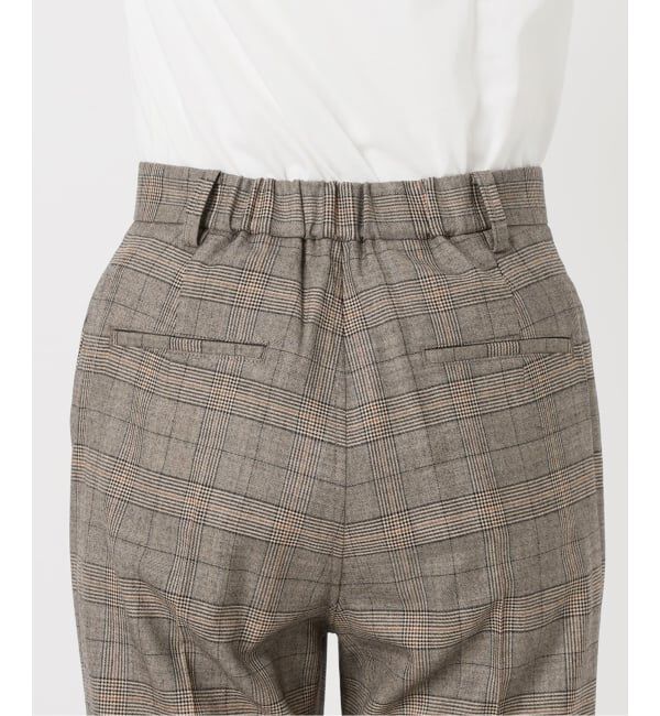 Spick and Span「《セットアップ可 / 予約》ウールブレンドグレンチェックパンツ」|スラックス|
