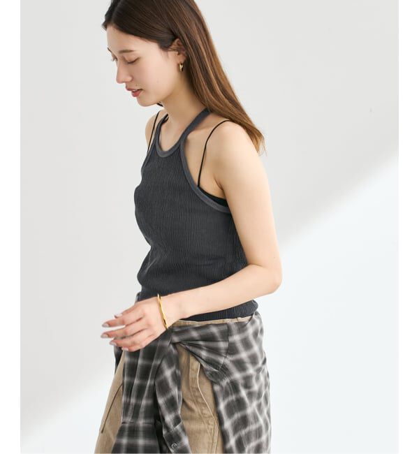 FRAMeWORK「MATTII Wrinkle cotton Crew neck tank top」|タンクトップ|