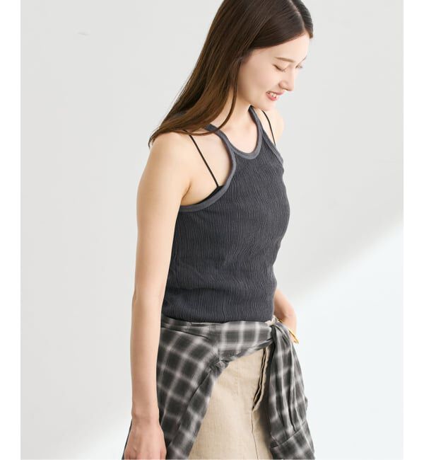 FRAMeWORK「MATTII Wrinkle cotton Crew neck tank top」|タンクトップ|