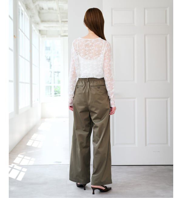 U by SPICK&SPAN「《予約》ストレッチレースクループルオーバー」|Tシャツ・カットソー|