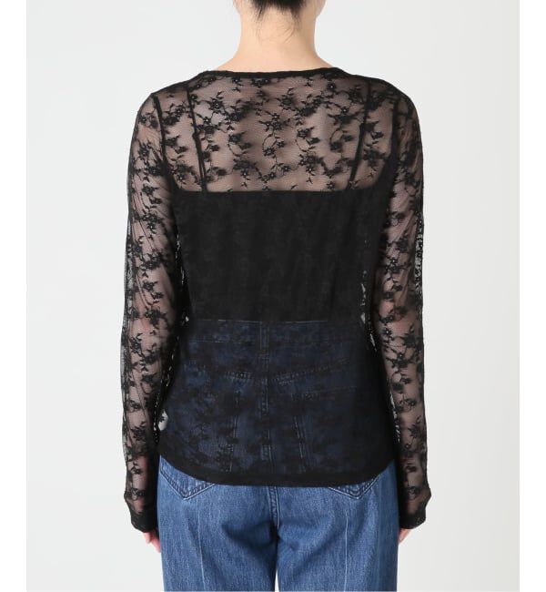 U by SPICK&SPAN「《予約》ストレッチレースクループルオーバー」|Tシャツ・カットソー|