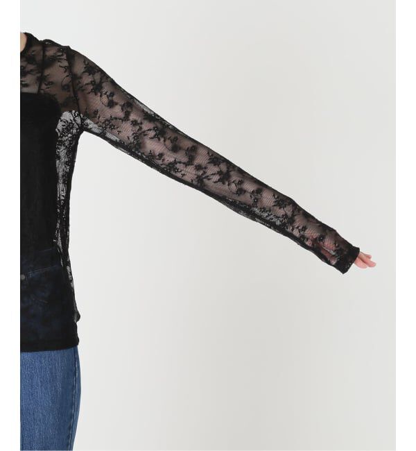 U by SPICK&SPAN「《予約》ストレッチレースクループルオーバー」|Tシャツ・カットソー|