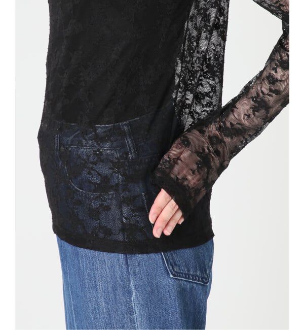 U by SPICK&SPAN「《予約》ストレッチレースクループルオーバー」|Tシャツ・カットソー|